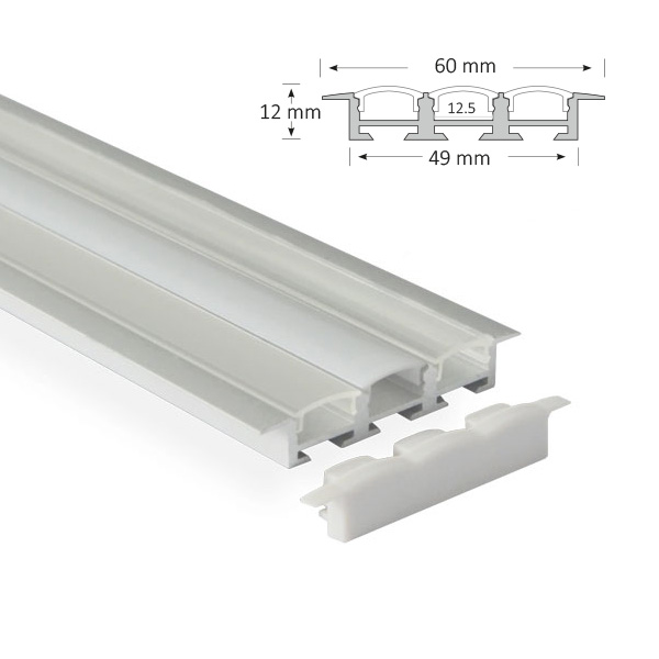 Triple-Channel Recessed Extrusion, 043-R