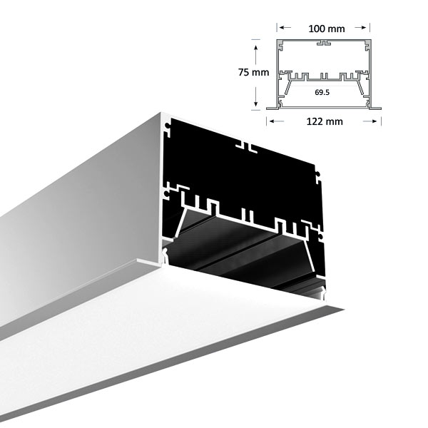 Ultra Wide Recessed Extrusion, 100-R